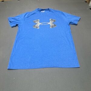 Under Armour Adult Men Logo Blue Tee